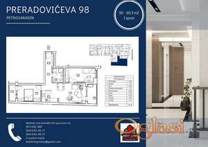 S6 - 60.30 m2 - DVOIPOSOBAN STAN U IZGRADNJI! PRERADOVIĆEVA 98 - PETROVARADIN, NOVI SAD!